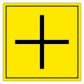Plus Positive Polarity Symbol Sign, Vector Illustration, Isolate On White Background Label. EPS10