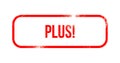 plus! - red grunge rubber, stamp