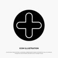 Plus, Sign, Hospital, Medical solid Glyph Icon vector Royalty Free Stock Photo