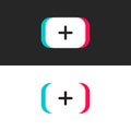Plus sign icon. Colored icon or button of plus symbol with background. Modern UI website navigation. Send, submit, ship, dispatch