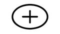 Plus Sign Icon in Oval Shape, Simple Add Button, vector design Generative AI Royalty Free Stock Photo