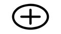 Plus sign in oval, general add button, vector design Generative AI Royalty Free Stock Photo