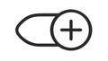 Plus sign in oval toggle, activation and addition, vector design Generative AI Royalty Free Stock Photo