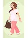 Plus-size fashion girl