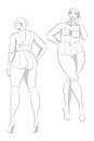 Plus Size 10 Heads Fashion Figure Templates