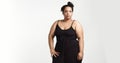 Plus size model in studio shoot Royalty Free Stock Photo