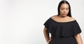 Plus size model in studio shoot Royalty Free Stock Photo