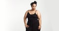 Plus size model in studio shoot Royalty Free Stock Photo