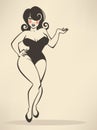 Plus size pin up girl