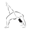 Plus size sporty woman doing yoga