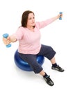 Plus Sized Pilates Workout Royalty Free Stock Photo