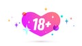18 plus. Speech bubble Royalty Free Stock Photo