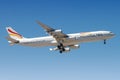 Plus Ultra Airbus A340 airplane at Madrid Royalty Free Stock Photo