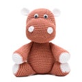 Plush hippo in brown color Royalty Free Stock Photo