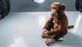 Pensive Plush Monkey Royalty Free Stock Photo