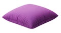 Plush Purple Square Pillow on Black Background Royalty Free Stock Photo