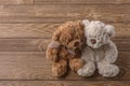 Plush Teddy bears couple Royalty Free Stock Photo