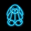 plush toys neon glow icon illustration