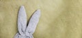 Plushy toy bunny rabbit ears. Happy easter concept Royalty Free Stock Photo