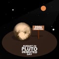 Pluto Demoted Day on August 24 Royalty Free Stock Photo
