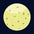 Pluto planet icon, cartoon style