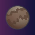 Pluto planet of the Solar system, icon for astronomy science Royalty Free Stock Photo