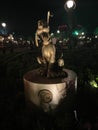 Pluto`s, Fab 50th Statue Outside Cinderella`s Castle, Orlando, FL