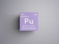 Plutonium. Actinoids. Chemical Element of Mendeleev\'s Periodic Table.. 3D illustration Royalty Free Stock Photo