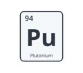 Plutonium Chemical Symbol. Royalty Free Stock Photo