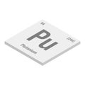 Plutonium, Pu, periodic table element Royalty Free Stock Photo