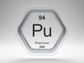 Plutonium symbol hexagon frame