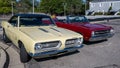 1968 Plymouth Barracuda, 1969 Dodge Dart GTS, 2022 Woodward Dream Cruise Royalty Free Stock Photo