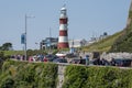 Historic lighthouse, Smeatons Tower, Plymouth, UK Royalty Free Stock Photo