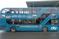 Plymouth England. Centennial memorial on side of a bus to Lady Nancy Astor.