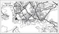 Plymouth Great Britain City Map in Black and White Color in Retro Style. Outline Map