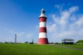 Plymouth Hoe, Smeaton`s Tower, Plymouth, England Royalty Free Stock Photo