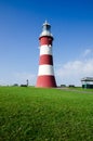 Plymouth Hoe, Smeaton`s Tower, Plymouth, England Royalty Free Stock Photo