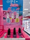 OPI x Barbie Movie by Mattel collaboration for nail polish colors on sale at a Target store Royalty Free Stock Photo