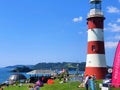 Plymouth`s Hoe, Smeaton`s Tower Lighthouse.