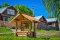 Cozy wooden well in Plyos town