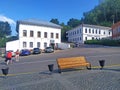 Market square in Plyos, a beautiful town of Ivanovo region, Russia