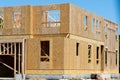 plywood walls apartment a new residential building modern Royalty Free Stock Photo