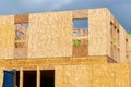 plywood walls of a new house Royalty Free Stock Photo