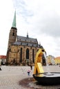 PLZEN, CZECH REPUBLIC - JUNE 5: Cathedral of St. Bartholomew on the Republic square