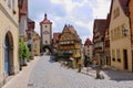 Rothenburg ob der Tauber, PlÃÂ¶nlein with Upper and Lower Gate in the Romantic Medieval Town, Bavaria, Germany