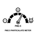 PM2.5 particulate matter icon. Air quality icon isolated on background Royalty Free Stock Photo