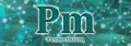 Pm symbol. Promethium chemical element Royalty Free Stock Photo