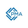 PMA letter logo design on white background. PMA creative circle letter logo