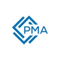 PMA letter logo design on white background. PMA creative circle letter logo Royalty Free Stock Photo