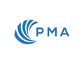 PMA letter logo design on white background. PMA creative circle letter logo concept. PMA letter design